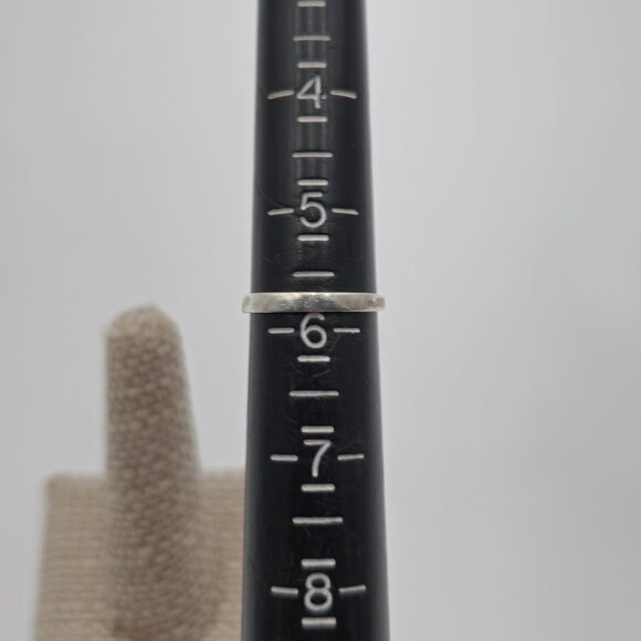 Size 5.75 Sterling Silver Double Heart Marcasite Stones Ring A3294 - Picture 6 of 8